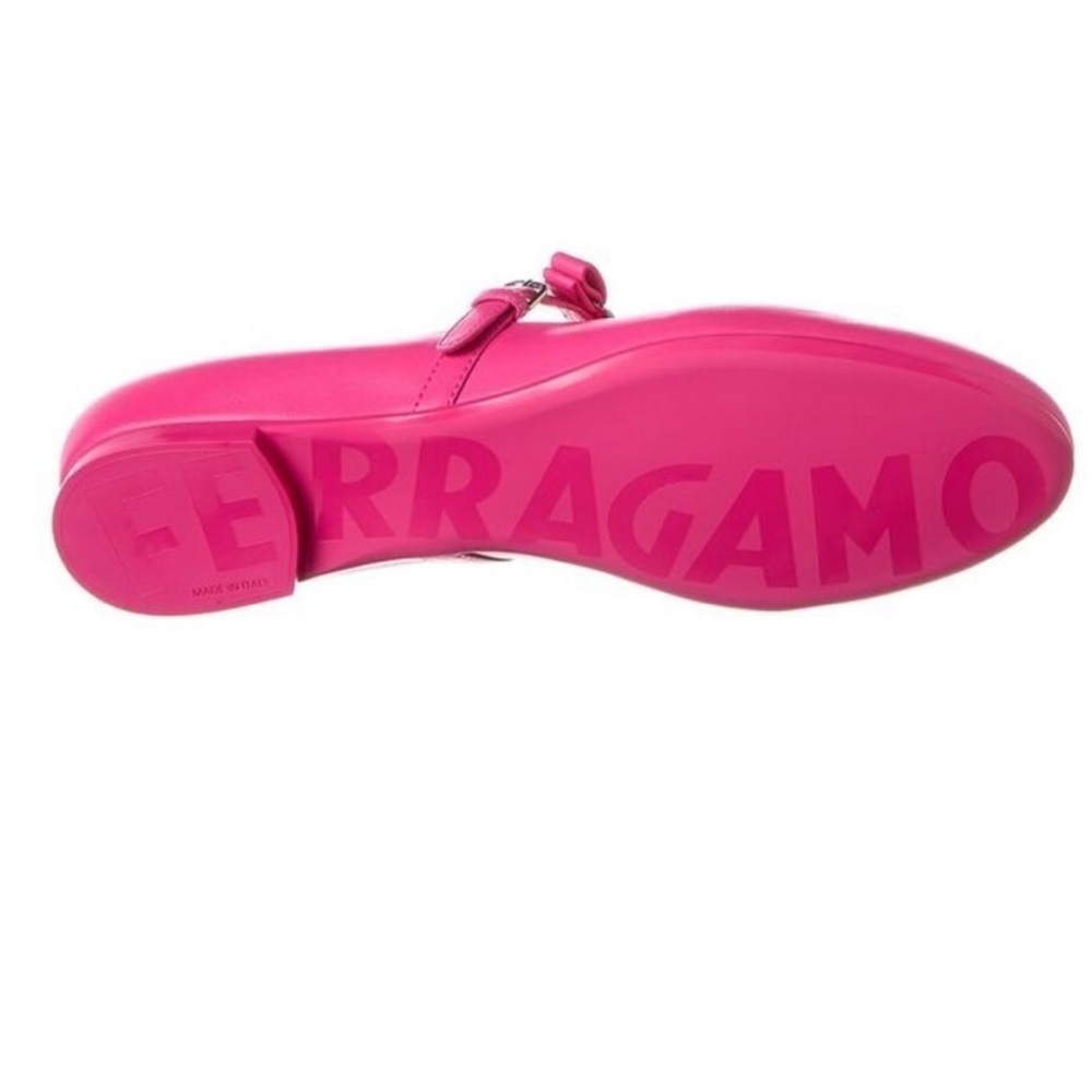 Ferragamo Lizz Leather Ballet Flat hot pink - Picture 7 of 8